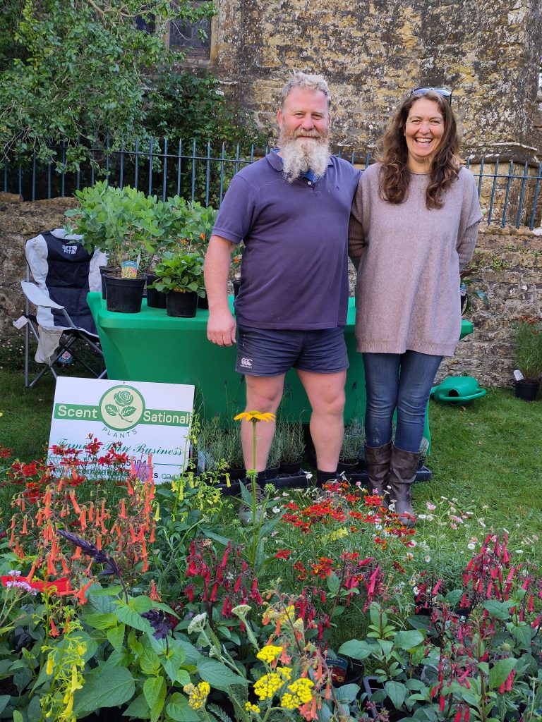 Owners in front of the Scent Sational stand